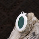 Pendentif en argent et agate verte
