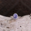Bague en argent avec zirconiums et tanzanite