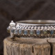 Bracelet rigide en argent et labradorite