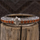 Bracelet rigide en argent et cornaline
