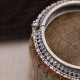 Bracelet rigide en argent et cornaline