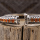 Bracelet rigide en argent et cornaline