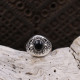 Bague en argent et onyx