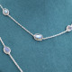 Sautoir en argent et labradorite