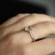 Bague en argent et or avec topaze bleue