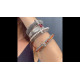 Bracelet rigide en argent et cornaline