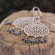 Boucles d'oreilles en argent et onyx