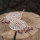 Boucles d'oreilles en argent et grenat