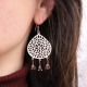 Boucles d'oreilles en argent et grenat