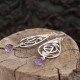 Boucles d'oreilles en argent et améthyste