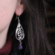 Boucles d'oreilles en argent et améthyste