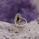 Bague en argent et opale bleue