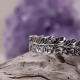 Bracelet rigide en argent et zirconium
