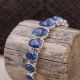 Bracelet en argent et kyanite
