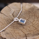 Pendentif en argent et calcite bleue