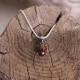 Pendentif en argent et opale noire
