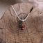 Pendentif en argent et opale noire