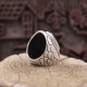 Bague en argent et onyx