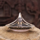 Bague en argent et quartz rose