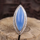 Bague en argent et calcédoine