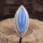 Bague en argent et calcédoine