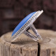 Bague en argent et calcédoine