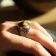 Bague en argent et pierre oeil de tigre