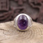 Bague en argent et améthyste