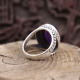 Bague en argent et améthyste