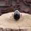 Bague en argent et onyx