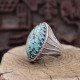 Bague en argent et turquoise