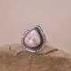 Bague en argent et pierre larimar rose