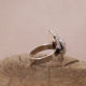 Bague en argent et pierre larimar rose
