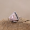 Bague en argent et pierre larimar rose