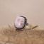Bague en argent et pierre larimar rose