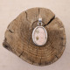 Pendentif en argent et pierre larimar rose