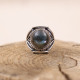 Bague en argent et labradorite
