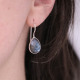 Boucles d'oreilles en argent et labradorite