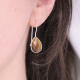Boucles d'oreilles en argent et oeil de tigre