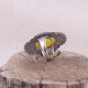 Bague en argent et ambre