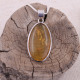 Pendentif en argent et ambre