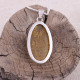 Pendentif en argent et ambre