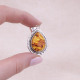 Pendentif en argent et ambre