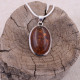 Pendentif en argent et ambre