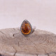 Bague en argent et ambre