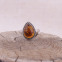 Bague en argent et ambre