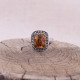 Bague en argent et ambre
