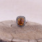 Bague en argent et ambre
