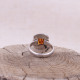 Bague en argent et ambre