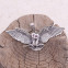 Pendentif en argent "chouette" rubis et marcassites